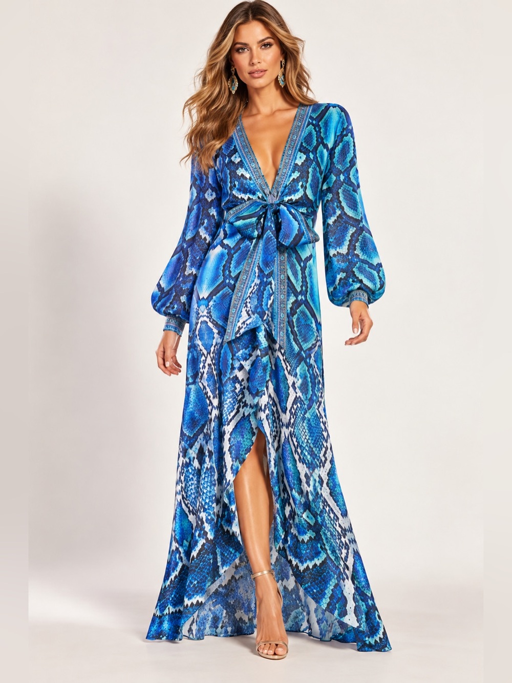 Camilla Tie Waist Long Sleeve Dress
The Sapphire Serpent